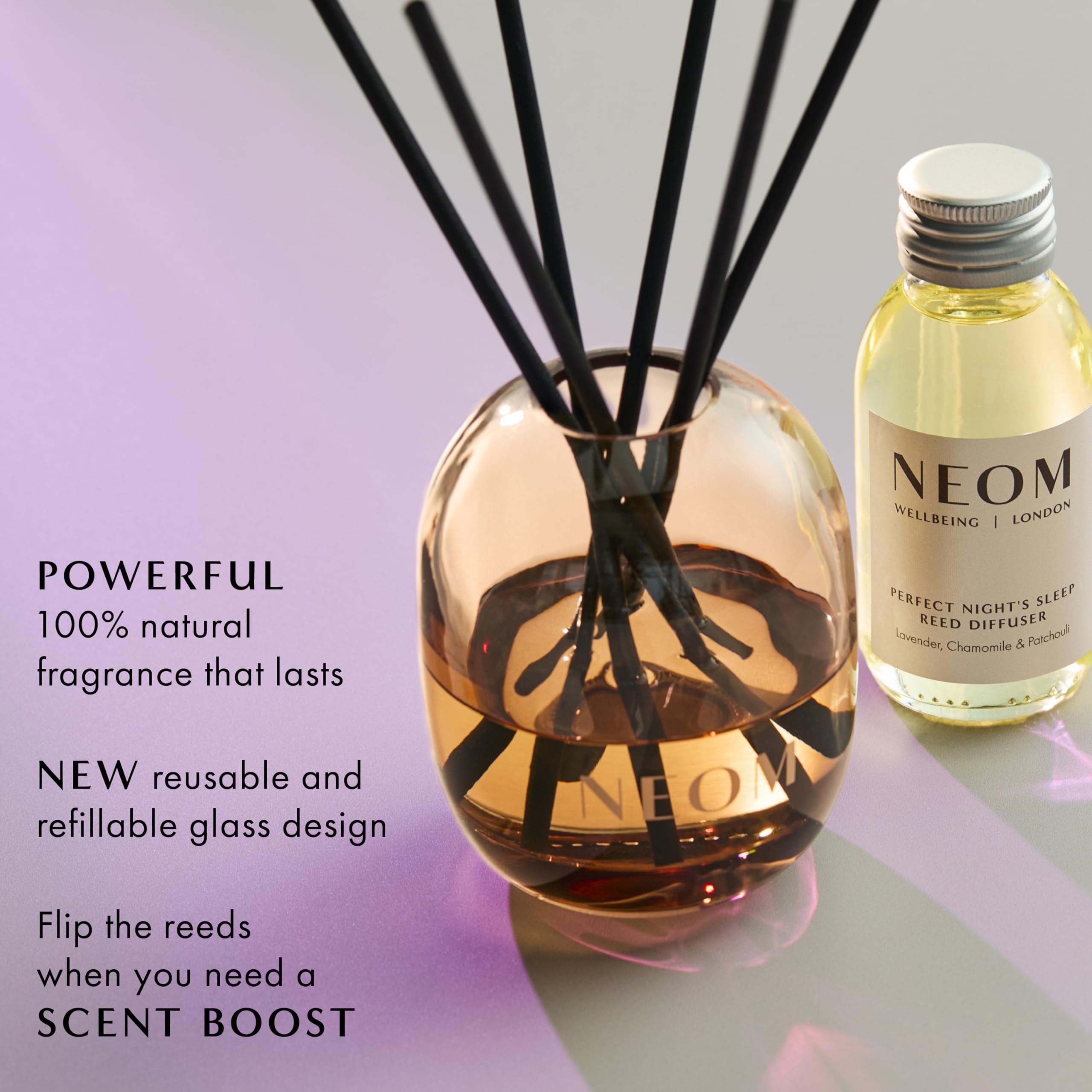 NEOM- Reed Diffuser (Reed Diffuser 100ml, Perfect Nights Sleep)