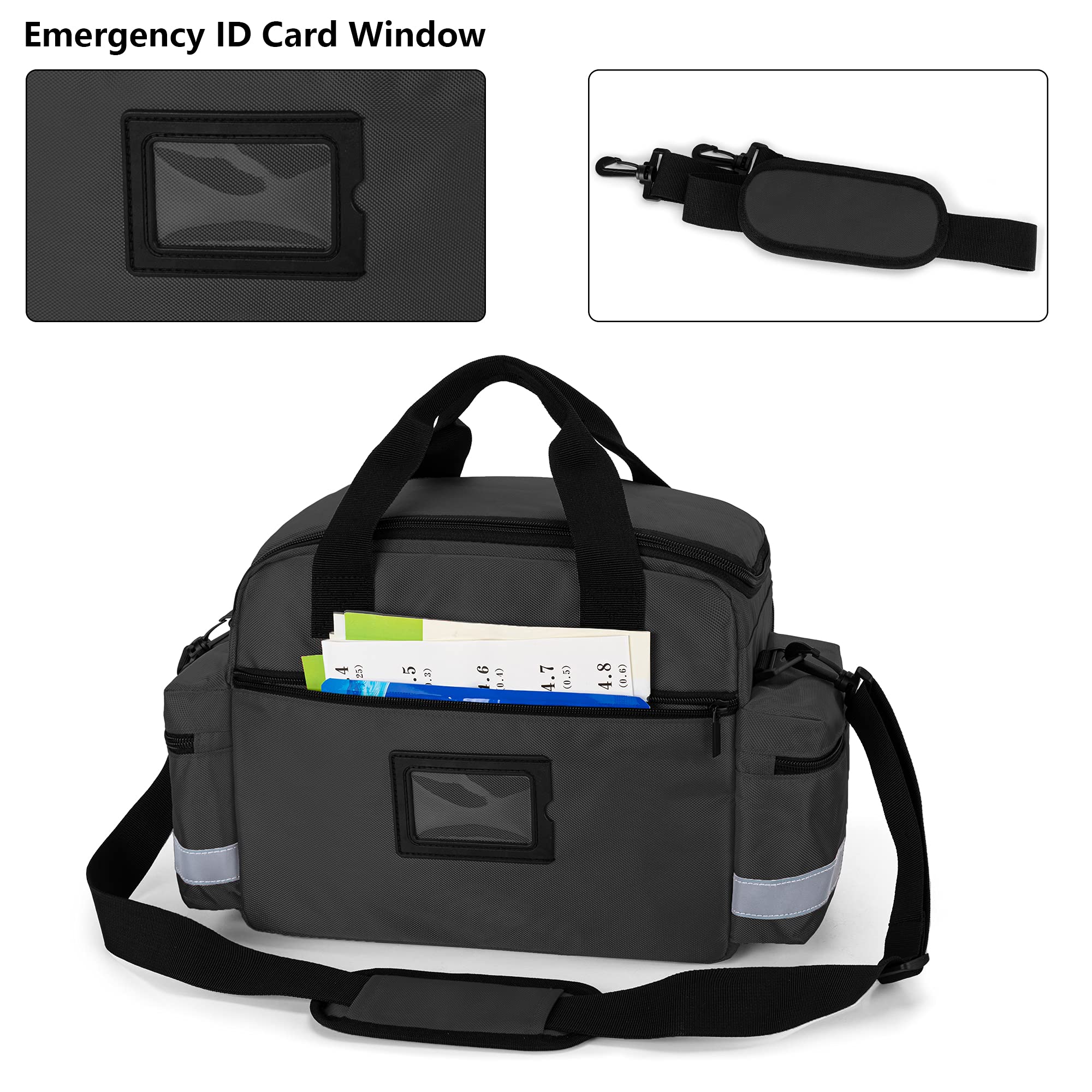 Trunab Home Health Nurse Bag Medical Bag Organizer with Handle and Shoulder Strap for Home Visit, Travel, Nursing Student
