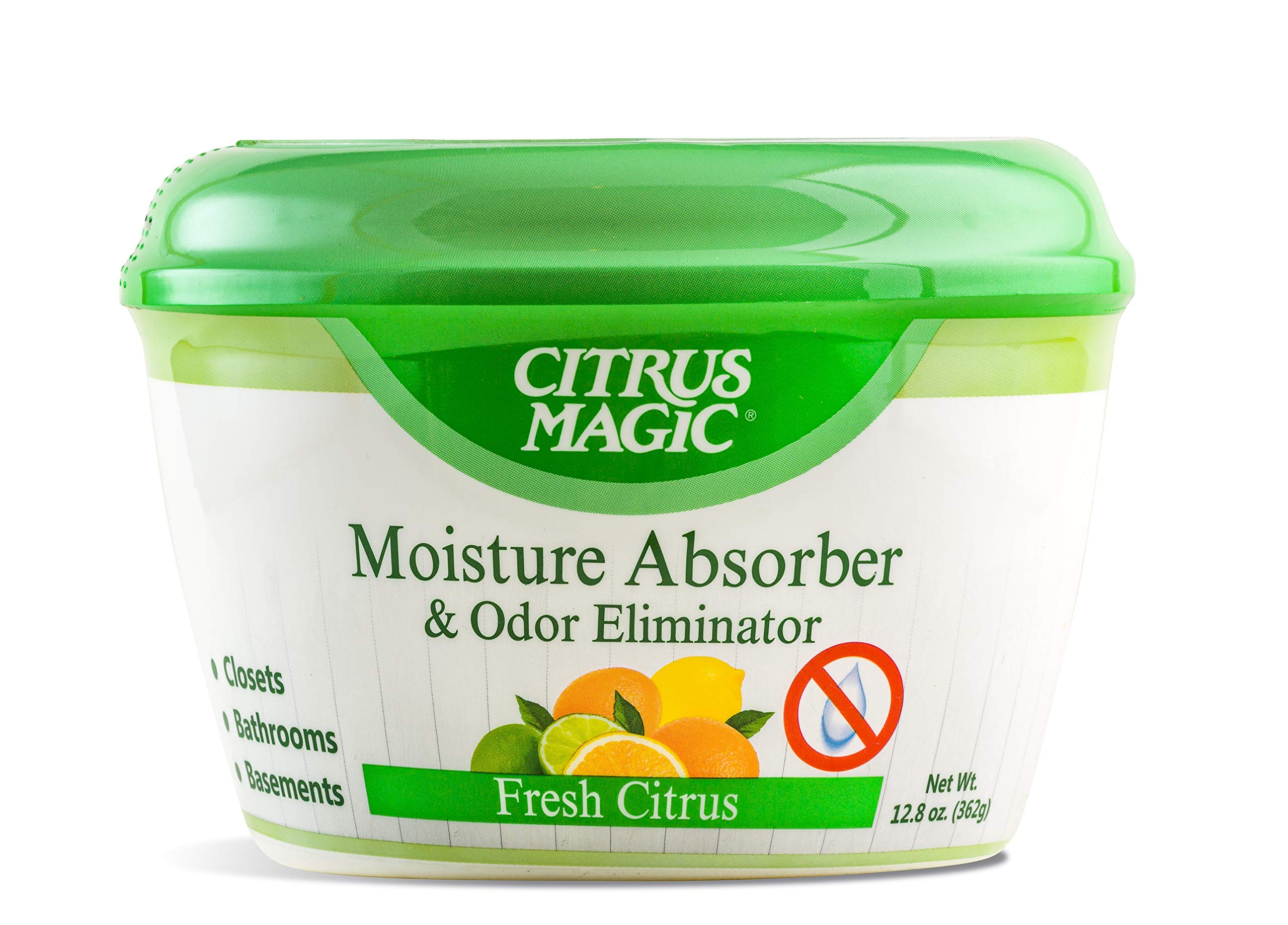 Citrus Magic Moisture and Odor, Fresh Citrus, 12.8-Ounce, 12.8 oz, Green