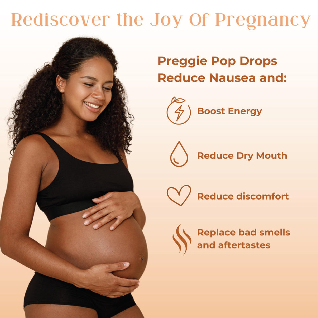 Preggie Pop Drops Pregnancy Nausea Relief Morning Sickness Candy with Essential Oils for Pregnant Women - Natural Green Apple, 3