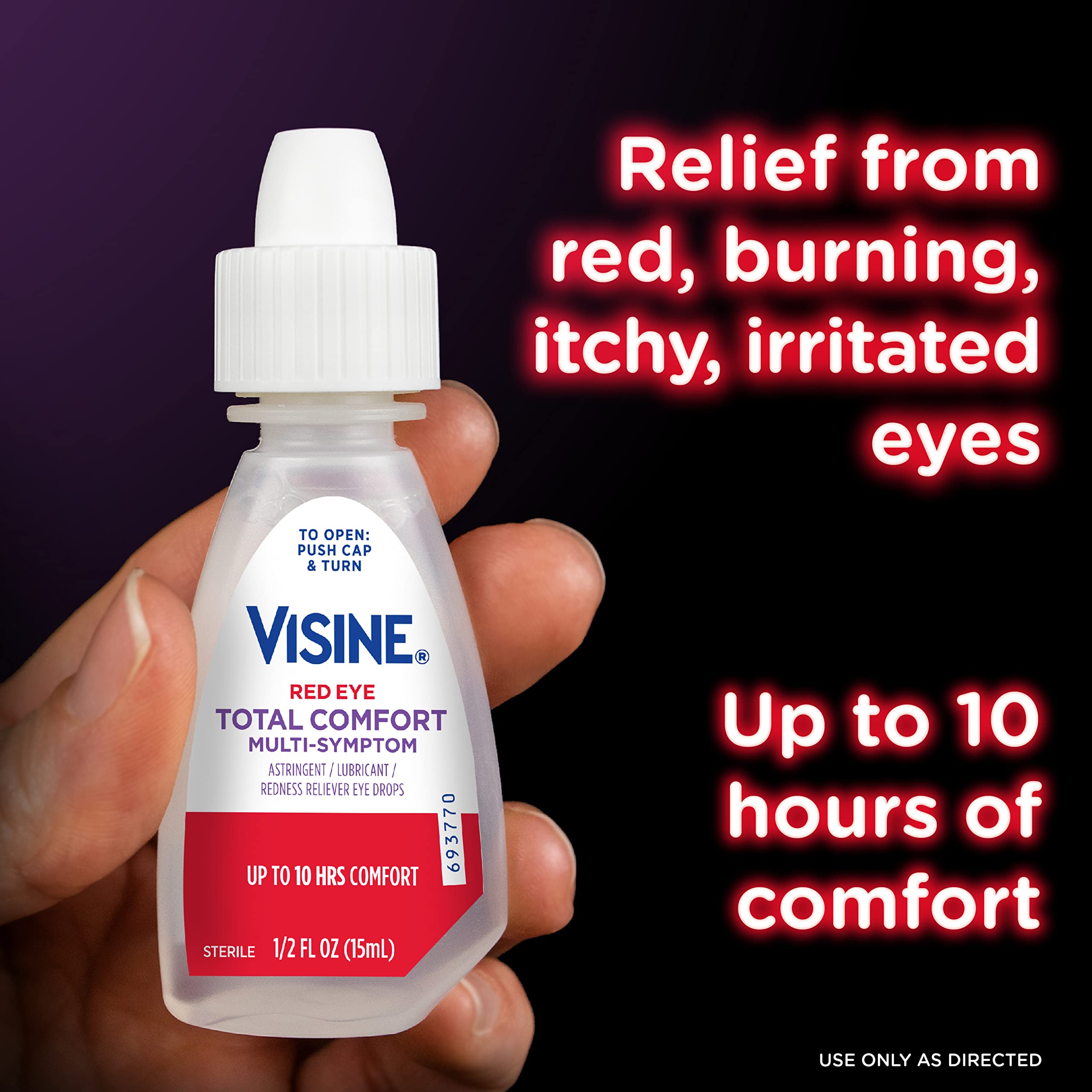 Visine Red Eye Total Comfort Multi-Symptom & Dry Eye Relief Lubricant Eye Drops, 2 Items