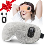 Heated Eye Mask, Cordless Rechargeable Eye Compress, Eye Relief, Improved Sleep, Washable Eye Mask, 4 Heat Levels, 4-Level Timin