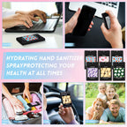 Dansib 6 Pack Hydrating Hand Sanitizers Travel Size Mini Scented Hand Sanitizer Spray Refillable Moisturizing Formula Thank You