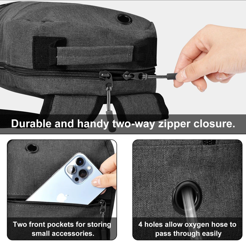 iGuerburn Oxygen Tank Backpack Size D, Portable Oxygen Backpack for D/M15 JD/M22 Cylinder Bag O2 Tank Carrier Holder for Travel