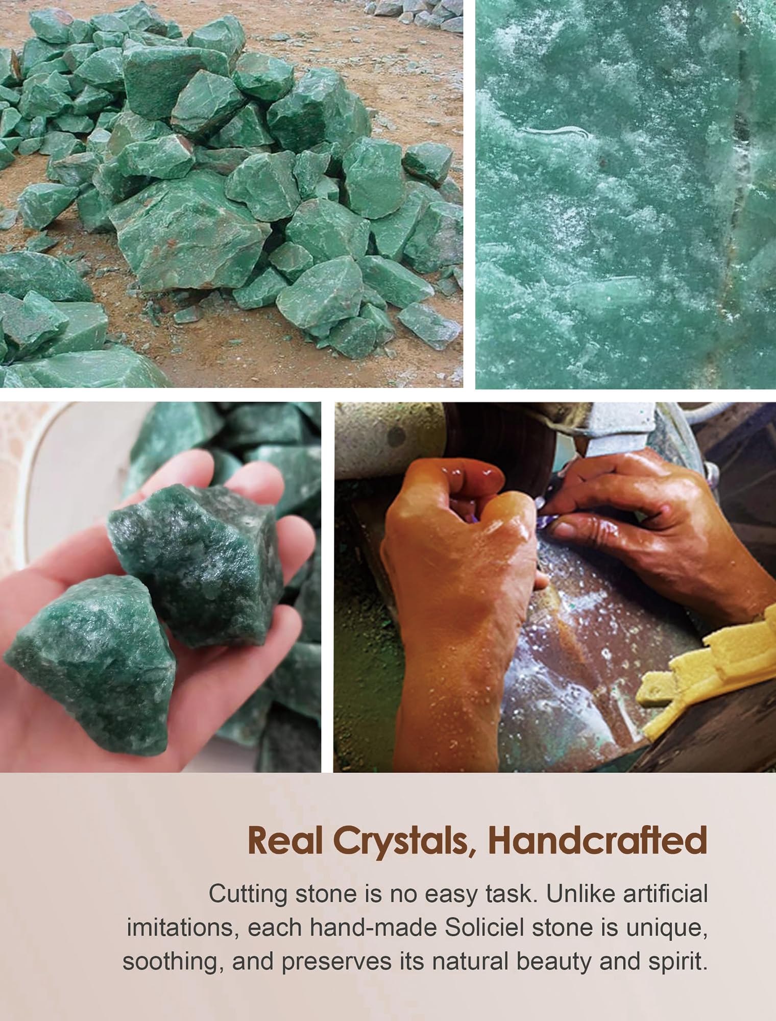 SOLICIEL Lucky Jade Healing Crystal, Going to College Gifts, Thinking of You for Women & Men, Long Distance Relationship, Farewe