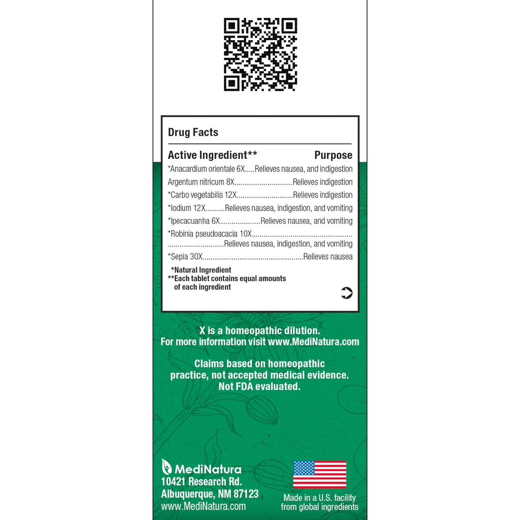BHI Nausea Natural Relief 7 Multi-Symptom Homeopathic Active Ingredients Help Relieve Nausea, Vomiting, Bloating & Indigestion N