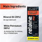 OCuSOFT Retaine PM Nighttime Ointment - Lubricant Eye Ointment for Overnight Dry Eye Comfort - Cools and Soothes Irritated Eyes