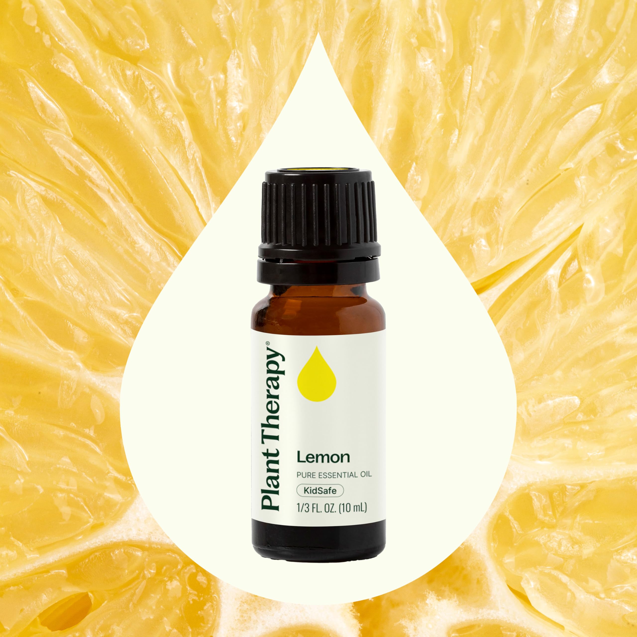 Plant Therapy Lemon Essential Oil for Diffusing, 10 mL (1/3 oz) 100% Pure, Undiluted, Natural Aromatherapy, Lemon Oil for Skin &