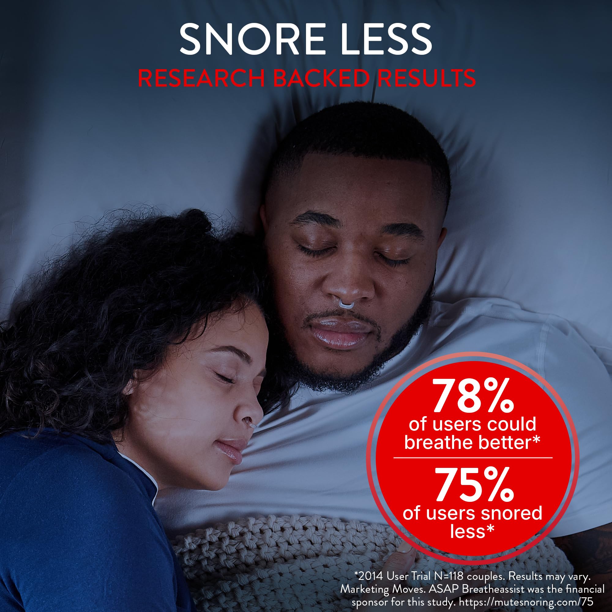 Rhinomed Mute Nasal Dilator for Snore Reduction - Anti-Snoring Aid Solution - Improve Airflow - Comfortable Nose Vents, Breathin