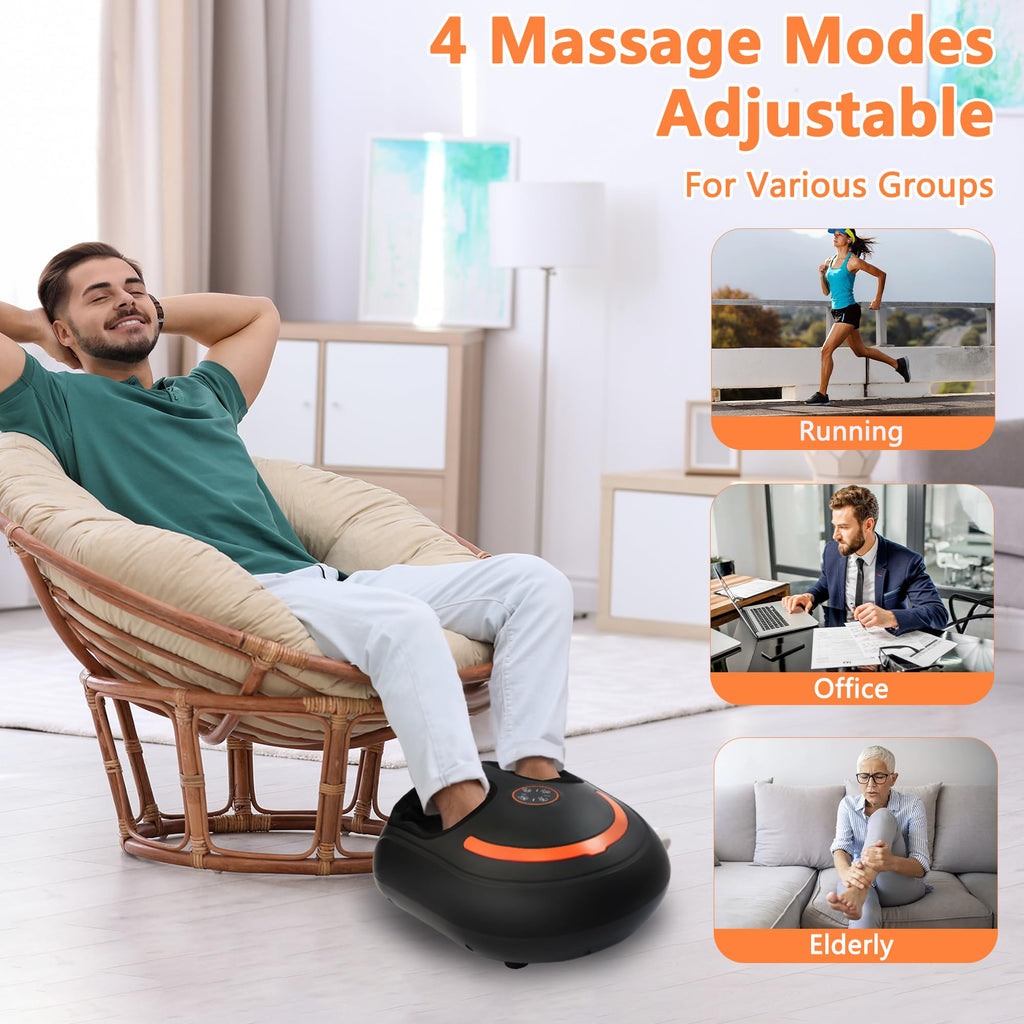 Wedpun Foot Massager with Heat Shiatsu Foot Massager with Remote Deep Kneading Relief for Tired Electric Feet Massage Machine fo