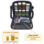 StarPlus2 Medium 2-in-1 Pill Bottle Organizer, Crossbody PU Leather Purse for Women, Medicine Bag, Case, Carrier for Medications