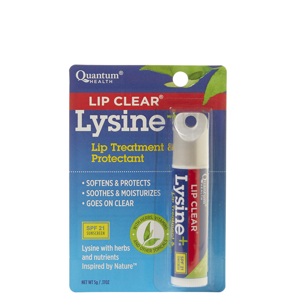 Quantum Health, Lip Clear Lysine + Coldstick, SPF-21, 5g (Pack of 4 ...
