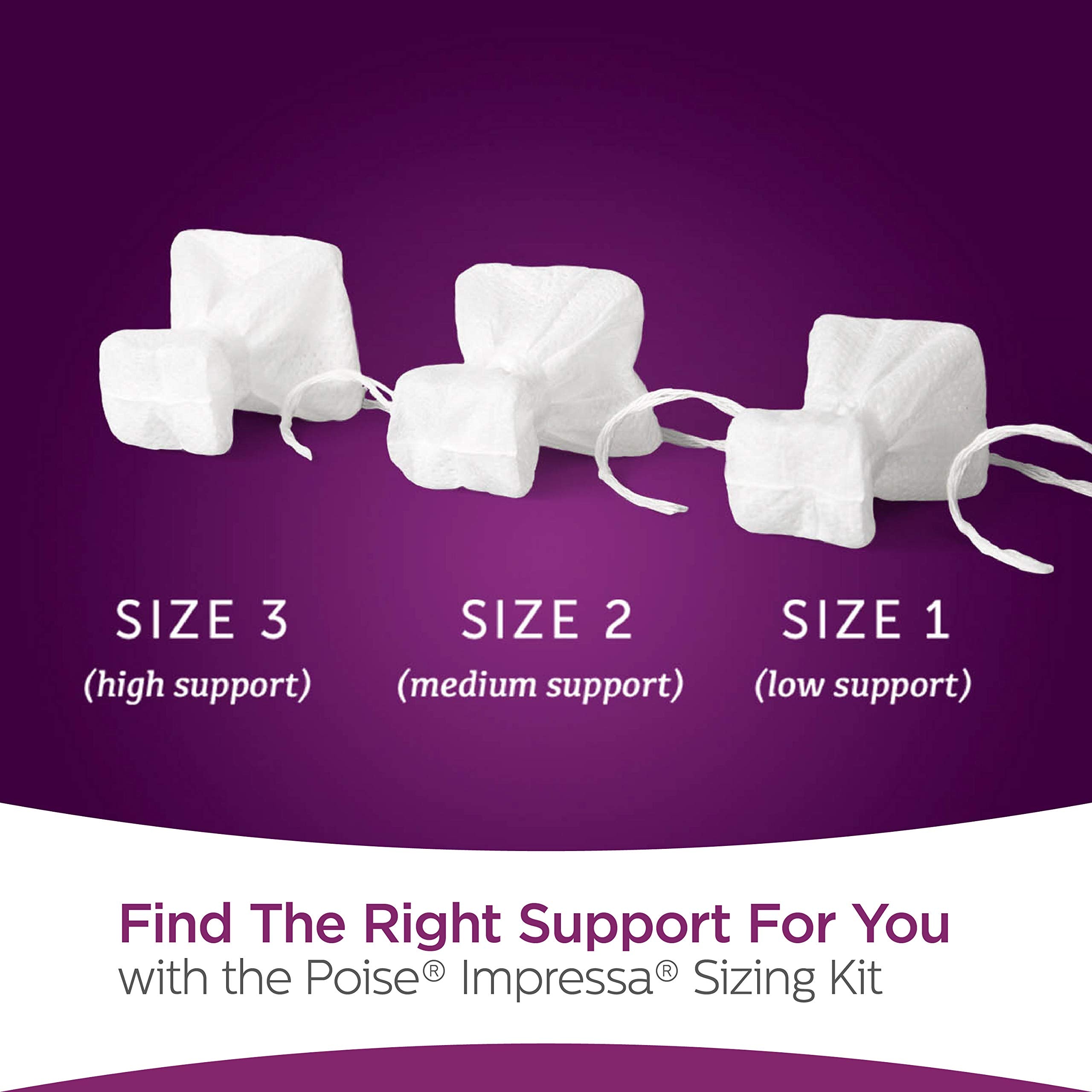 Poise Impressa Incontinence Bladder Support for Women, Bladder Control, Size 2, 21 Count (Packaging May Vary)