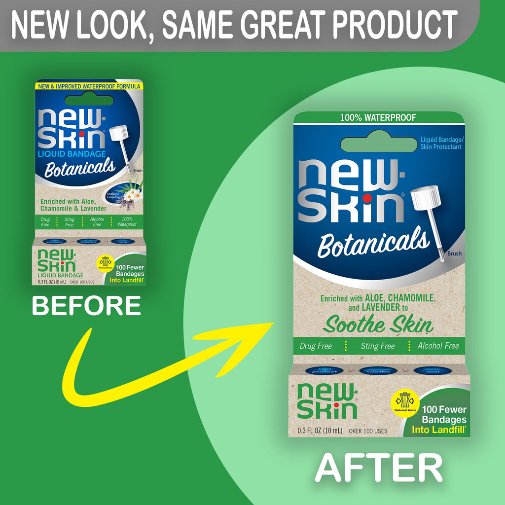 New-Skin Botanicals Liquid Bandage for Minor Cuts and Scrapes, 0.3 Ounce (Packaging May Vary)