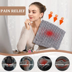 ROYGROW Weighted Heating Pad with 2 Massager, Electric Massaging 5lbs Heating Pad for Back Neck Shoulder with Massaging Vibratio