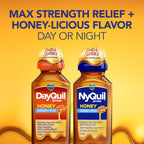 VICKS DayQuil & NyQuil SEVERE Honey Flavor Co-Pack, Cold & Flu Medicine, RelievesHeadache, Fever, Sore Throat, Minor Aches & Pai