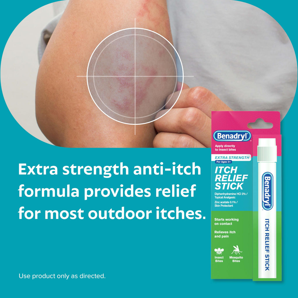 Zyrtec 24 Hour Allergy Relief Tablets with Cetirizine HCl Antihistamine, 90 ct & Benadryl Extra Strength Itch Relief Stick with