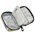 Custom Pill Box 7 Day Pill Case Bag Watercolor Spring Flowers Personalized Name Travel Pill Organizer Bag with Zipper Portable W