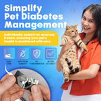 PetTest Blood Glucose Test Strips, Easy Open for Use with a Glucometer Monitor for Dogs & Cats, sterilized and Individually Seal