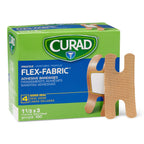 CURAD Flex-Fabric Adhesive Bandages, Knuckle, 100 CT, Pack of 2