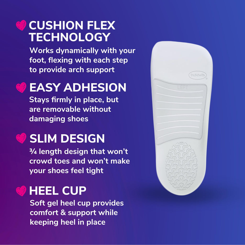 Dr. Scholl s Love Your Flats & Sandals, 3/4 Length Insoles for Women, Shoe Size 6-10: All-Day Comfort Shoe Inserts for Women wi