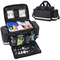 Trunab First Aid Bag Empty Medical Duffel Bag First Responder Trauma Bag Storage Bag with Inner Dividers and No-scratch Bottom, 