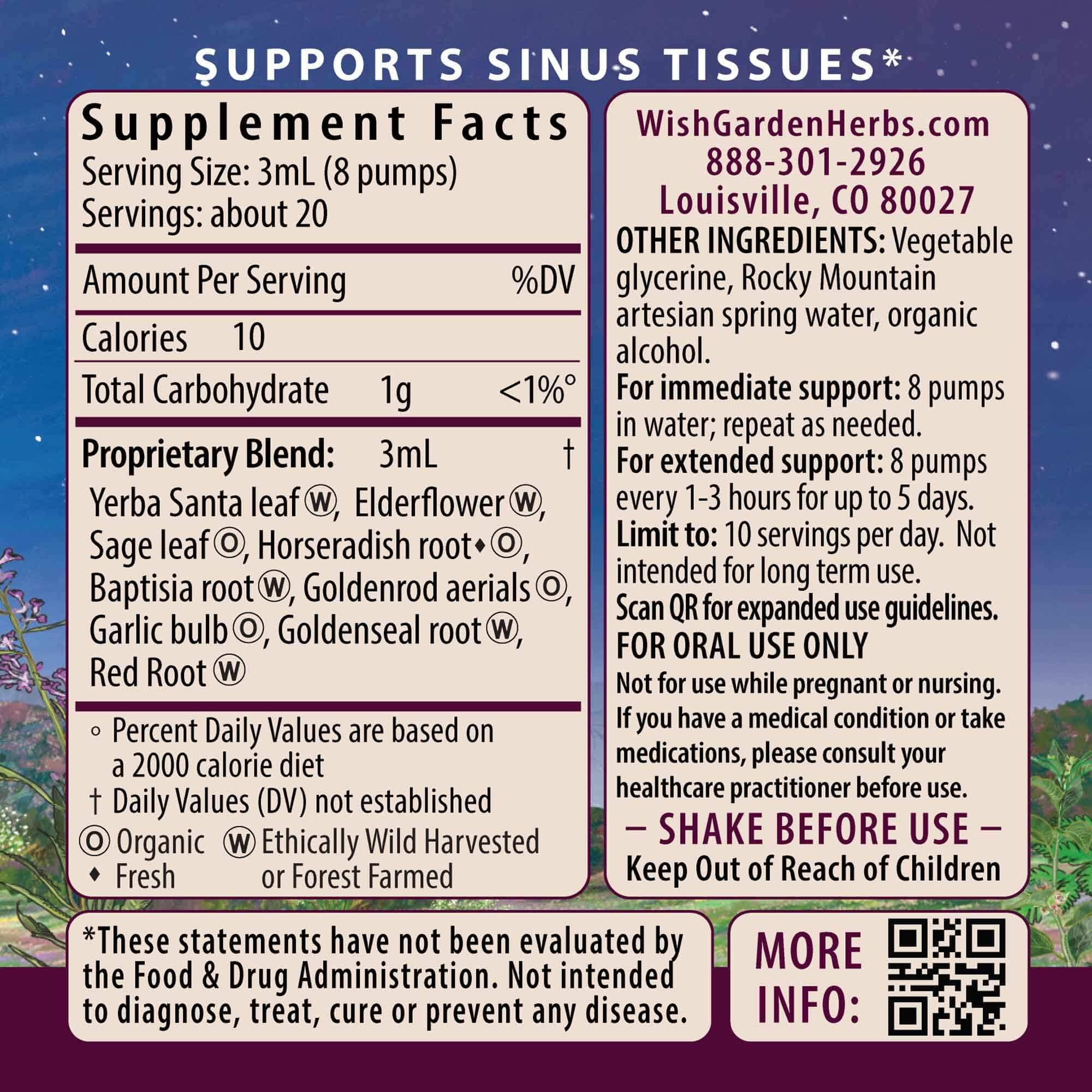 WishGarden Herbs Kick-Ass Sinus - Herbal Sinus Relief, Sinus Congestion Relief and Sinus Pressure Relief for Adults, Natural Sin