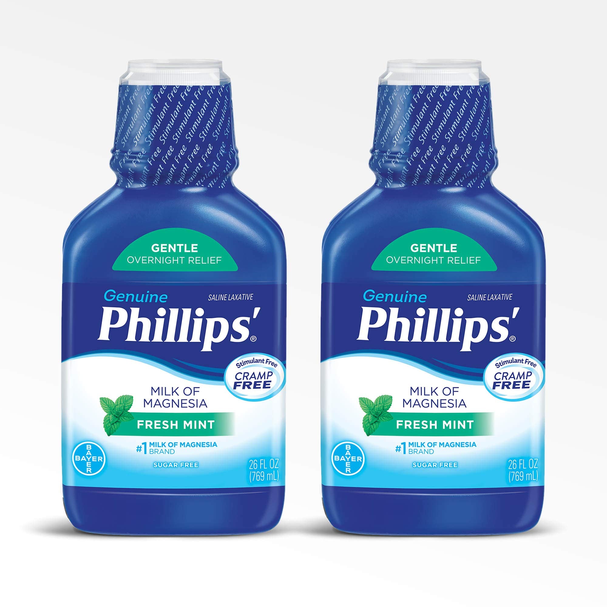 Phillips Milk of Magnesia Laxative, Fresh Mint, 26 Fl Oz (Pack of 2)