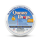 Three Lollies Queasy Drops Plus - Lozenges with Pectin & Honey to Soothe a Dry Mouth - Alleviate Nausea & Motion Sickness - Natu
