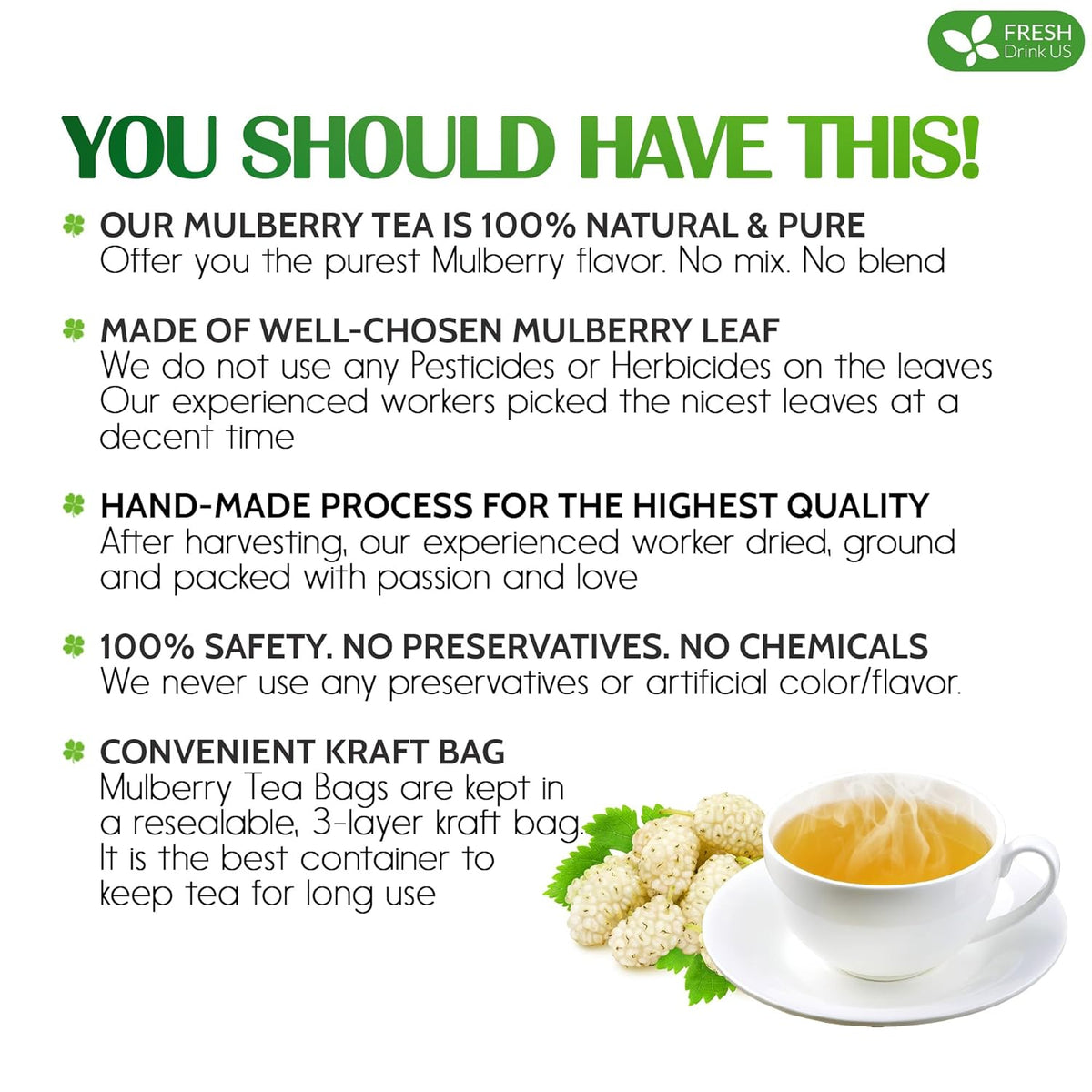 Premium Mulberry Leaf Tea Bags