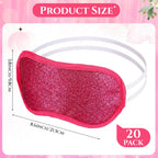Chicingyou 12 Pcs Glitter Eye Mask Bulk Sleep Masks Eye Cover for Party Gifts Blindfold with Adjustable Elastic Strap for Bachel