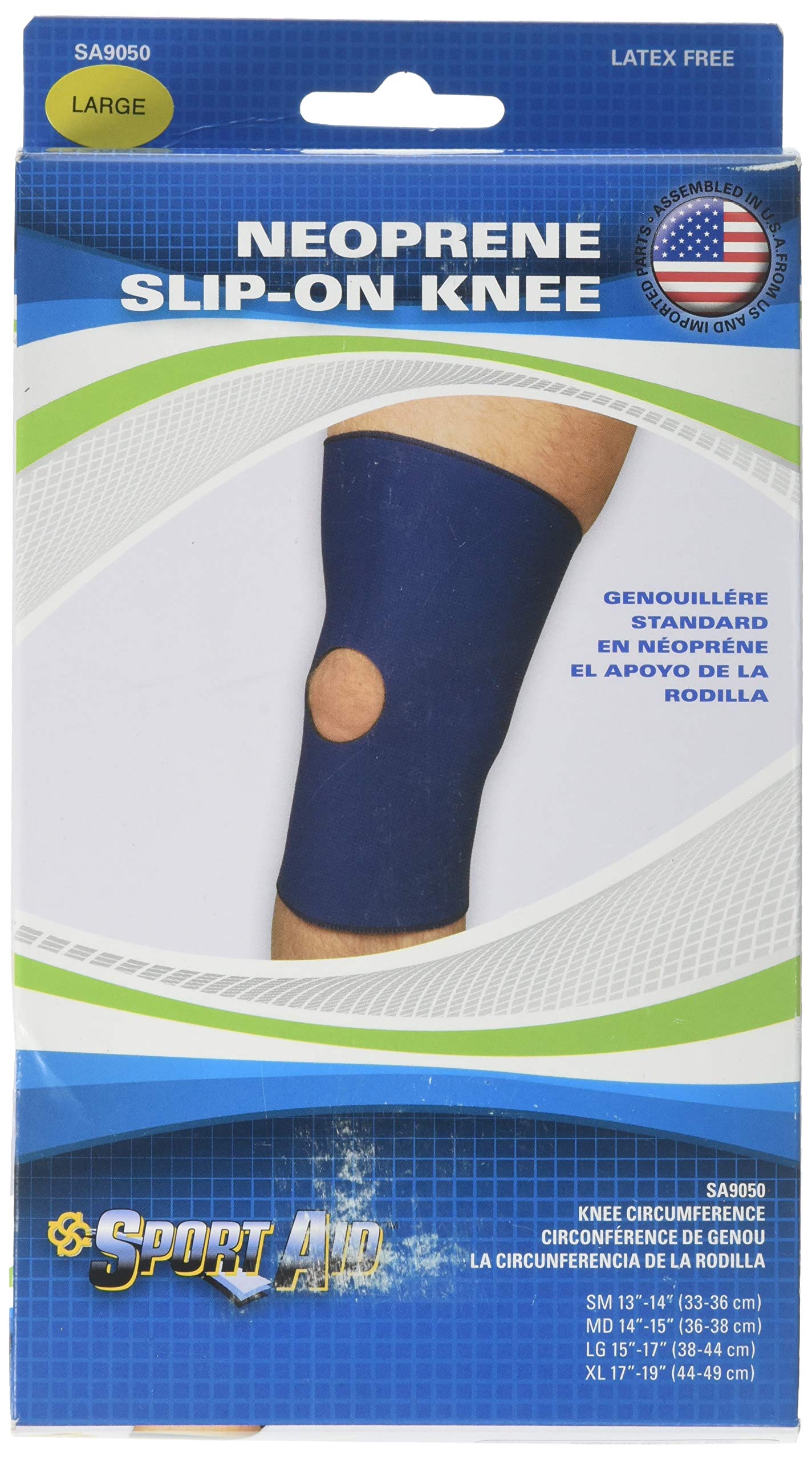 Sport Aid Neoprene Slip-On Knee Support LG - 1 ea, Pack of 2