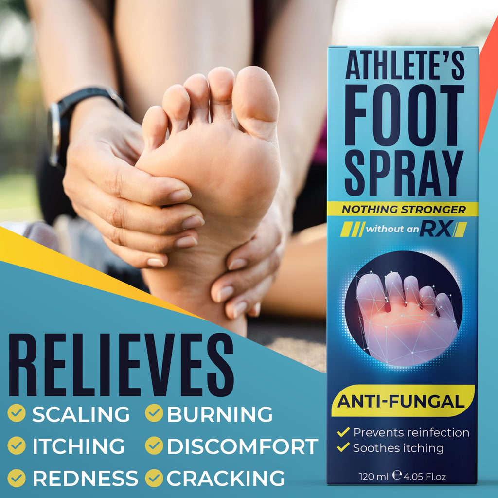 Athletes Foot Spray With Tea Tree Oil | Antifungal Treatment for Athletes Foot, Jock Itch, Ringworm | Soothes Itchy, Irritated S
