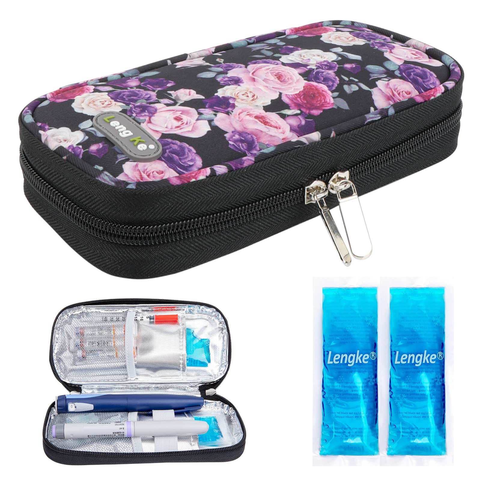 YOUSHARES Insulin Cooler Travel Case - Diabetic Insulated Organizer Portable Cooling Bag for Insulin Pen and Medication Diabetic