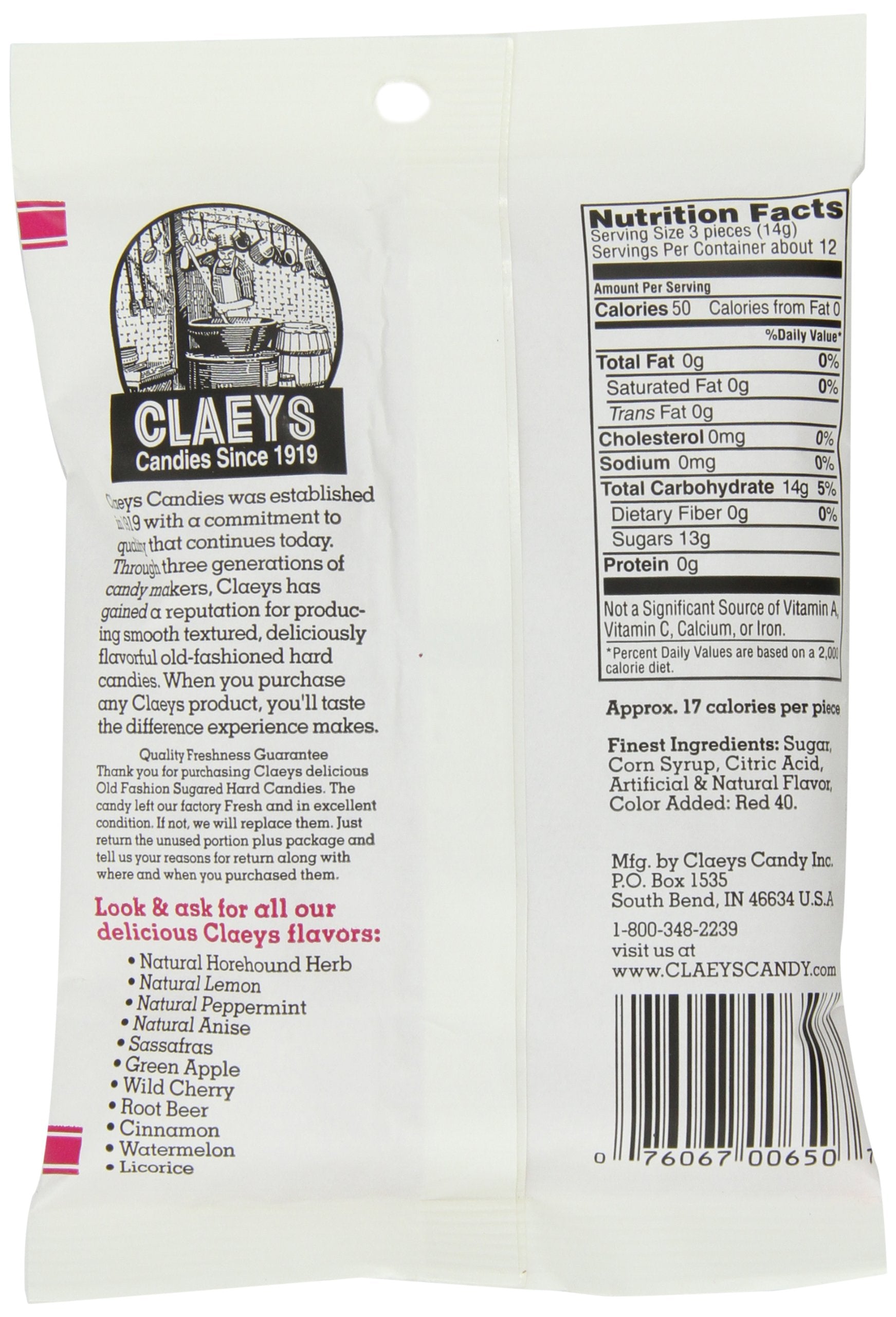 Claeys Wild Cherry Drops, 6-Ounce Packages (Pack of 12)