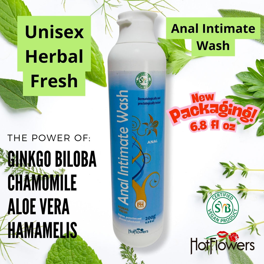 HOT FLOWERS Herbal Fresh Unisex Anal Intimate Wash for Personal Care, pH Balanced for Essentials Body Health, Daily Use, Dry Ski