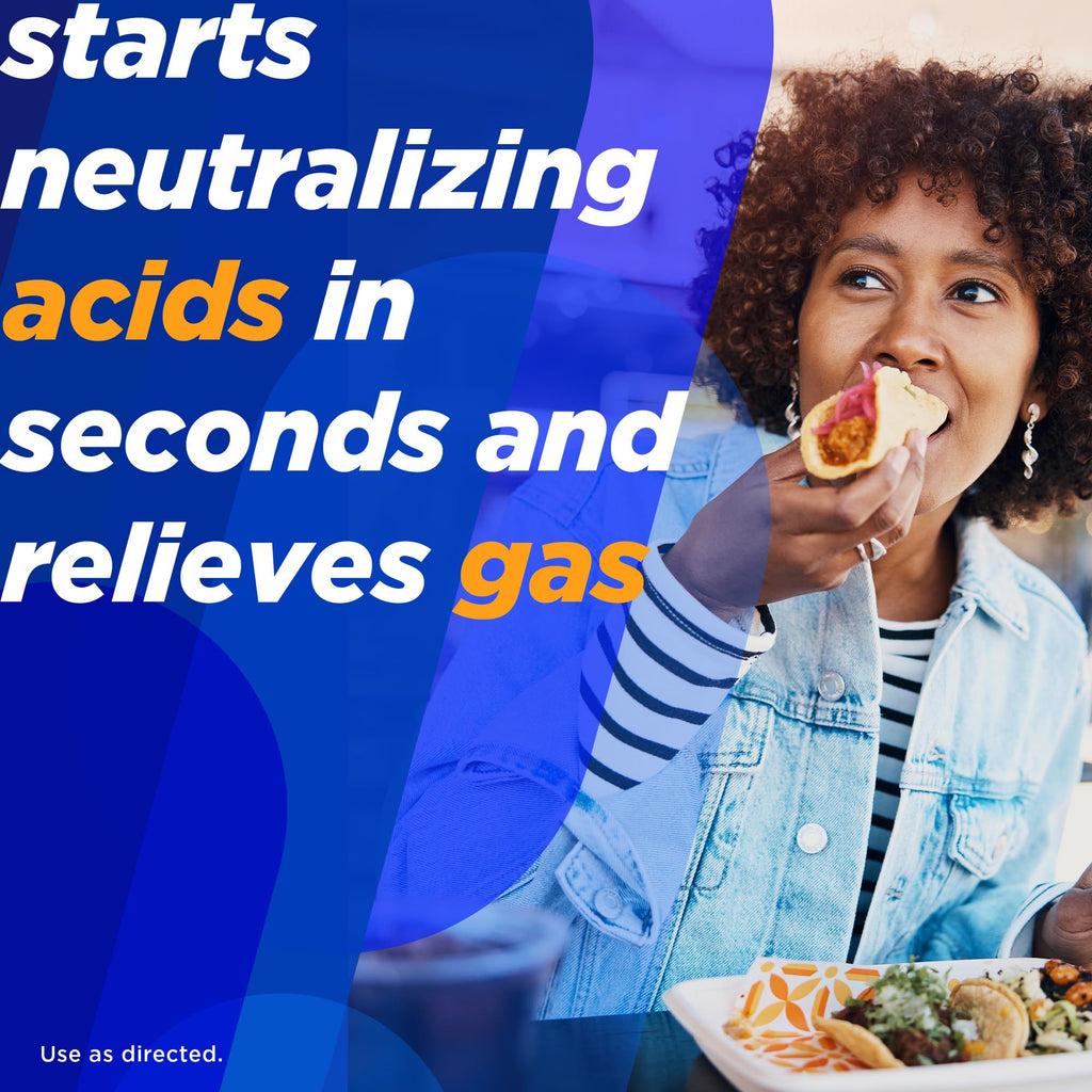 Alka-Seltzer Heartburn + Gas ReliefChews, Antacid + Antigas Chews for Fast Heartburn Relief, Gas, and Acid Indigestion Relief On