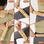 KQXTOKTY Wood Therapy Tools for Body Shaping,8 in 1 Wood Therapy Massage Tools,Wooden Gua Sha Tools,Lymphatic Drainage Massager,