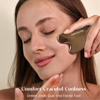 Rena Chris Gua Sha Facial Tools, Stainless Steel Guasha, Manual Massage Sticks for Jawline Sculpting and Puffiness Reducing, Scr