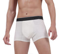 AIRCUTE Men Urinary Incontinence Underwear Washable Absorbency Soft Bladder Leak Proof Boxer Briefs 1 Pack (2X-Large,White)