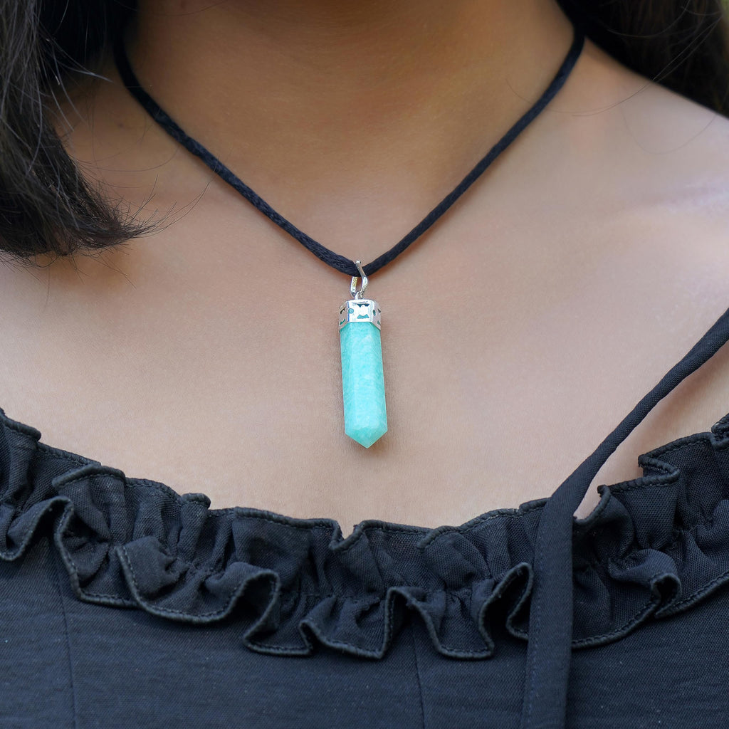 Sugandha Wellness Rainbow Moonstone Orgonite & Black Tourmaline Healing Crystal Necklace - Powerful Protection Pendant. Jewelry