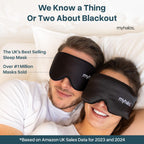 MyHalos 3D Mulberry Silk Sleep Mask with Eye Cups - Blackout Sleep Mask for Men & Women - Eye Masks for Sleep Anywhere