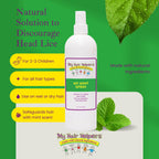 My Hair Helpers Mint Anti-Lice Spray for Head Lice Defense - Naturally Formulated with Essential Oils, 16 fl Ounces, Works on 2-