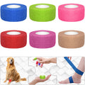 Twavang 6 Pack 1 Inches Self Adhesive Bandage Wrap Breathable Cohesive Bandage Elastic Tape for Pets, Athletic, Sports, Wrist, K