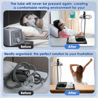 Geiserailie CPAP Hose Holder, Mask and Hose Bedside Organizer, Flexible and Bendable Bracket Prevents Tube Entanglement and Hang