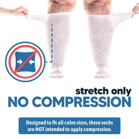 Viasox Non-Binding Diabetic Socks for Men & Women (Large, Gray)