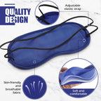 Tarpop 200 Pcs Eye Mask Sleeping Blindfold Eye Cover with Adjustable Strap for Games Party Team Building Travel Individually Wra