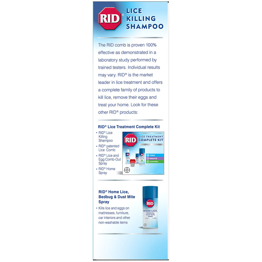 Rid Lice Killing Shampoo contains Nit Comb Bottle 8 Ounce, 1 Count