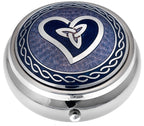 Pill Box in Celtic Trinity Heart Design. (Purple)