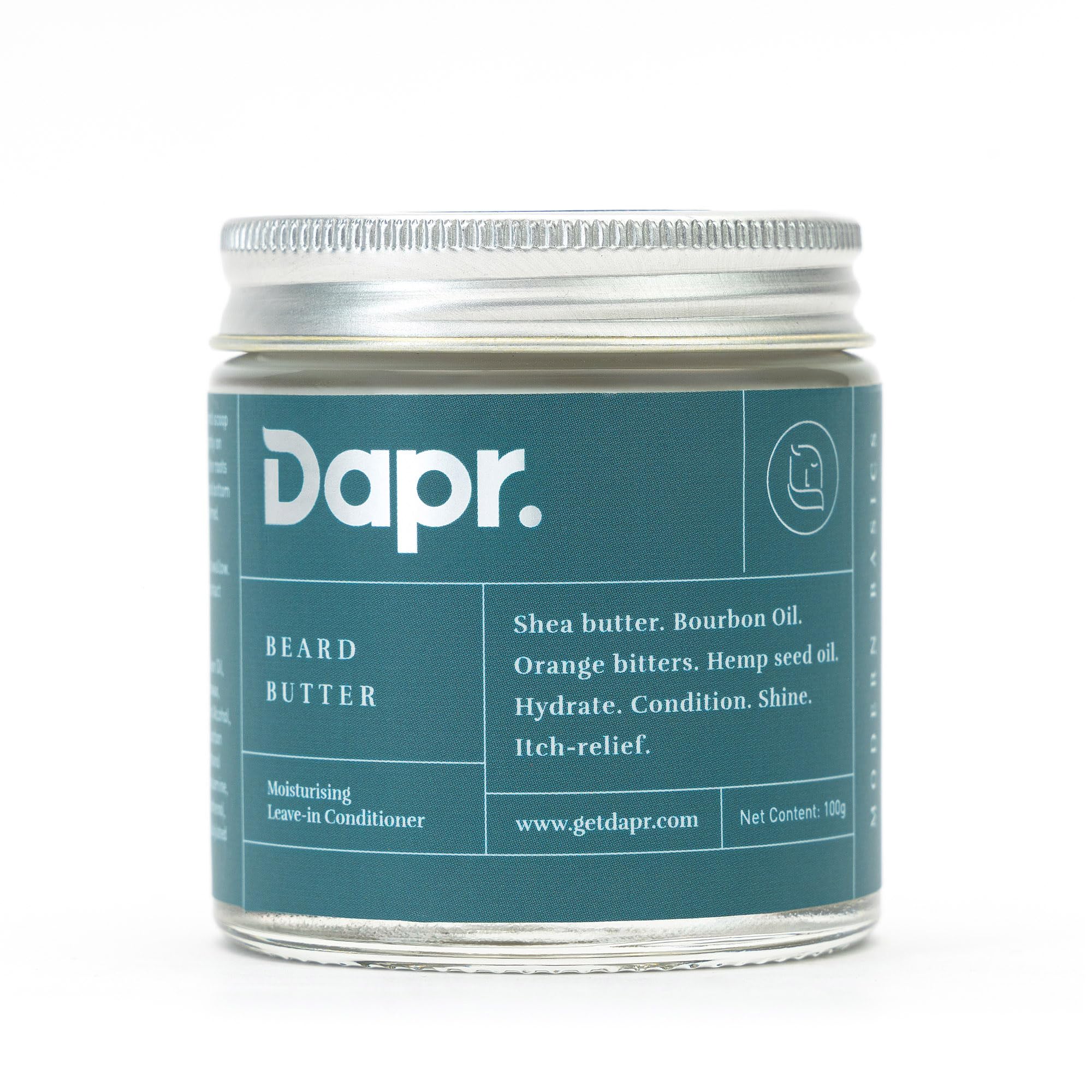 Dapr. Beard Butter (100 Grams) |Hydrating And Nourishing With Shea Butter, Bourbon Oil, Orange Bitters & Hemp Seed Oil For Softe